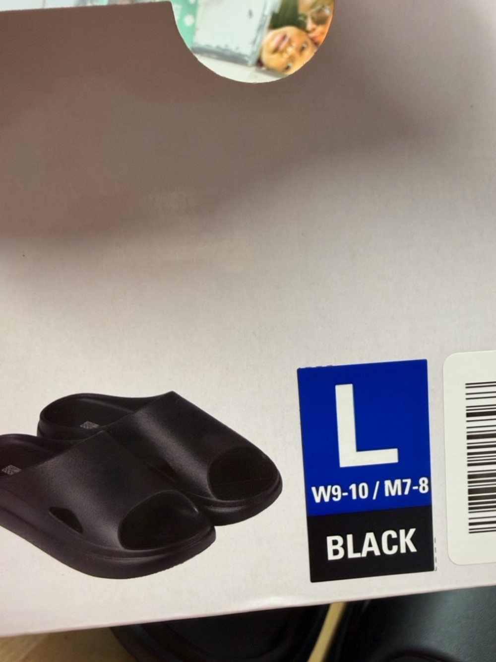 Black Slide Sandals - Minimal Slip-On Slides men size  7-8. - Picture 7 of 7